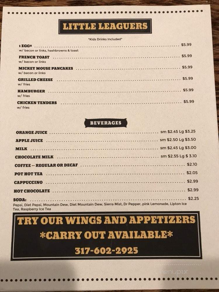 Batters Family Pancake House - Indianapolis, IN menu_pic