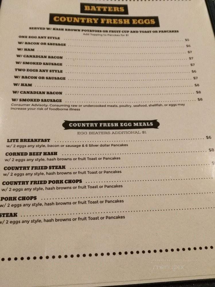 Batters Family Pancake House - Indianapolis, IN menu_pic
