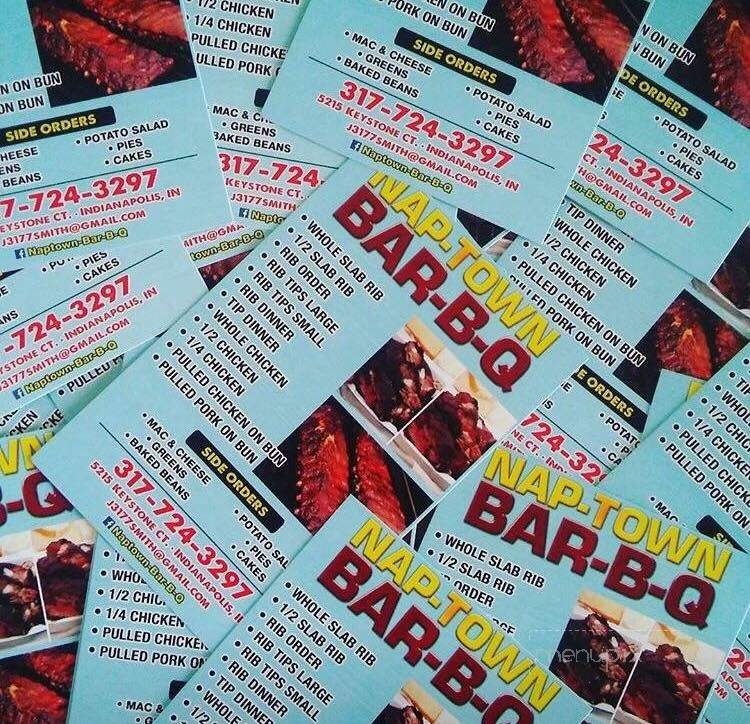 Naptown Bar-B-Q - Indianapolis, IN menu_pic