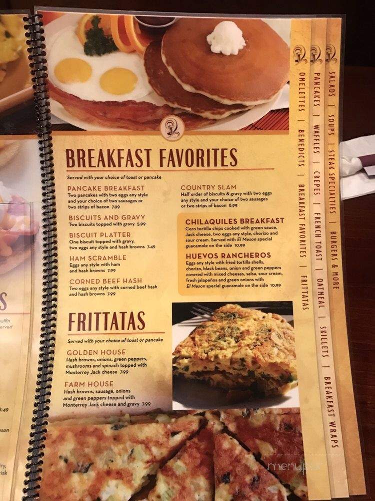 Gold Coffee Pancake House - Indianapolis, IN menu_pic