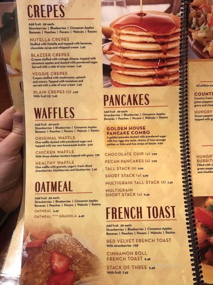 Gold Coffee Pancake House - Indianapolis, IN menu_pic