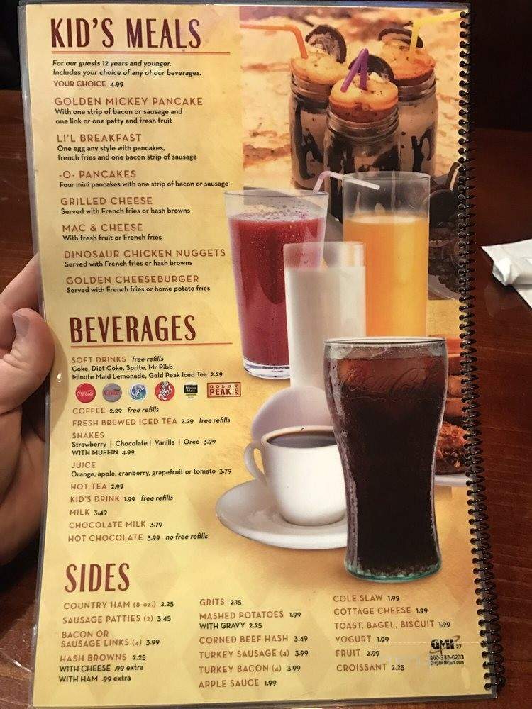Gold Coffee Pancake House - Indianapolis, IN menu_pic