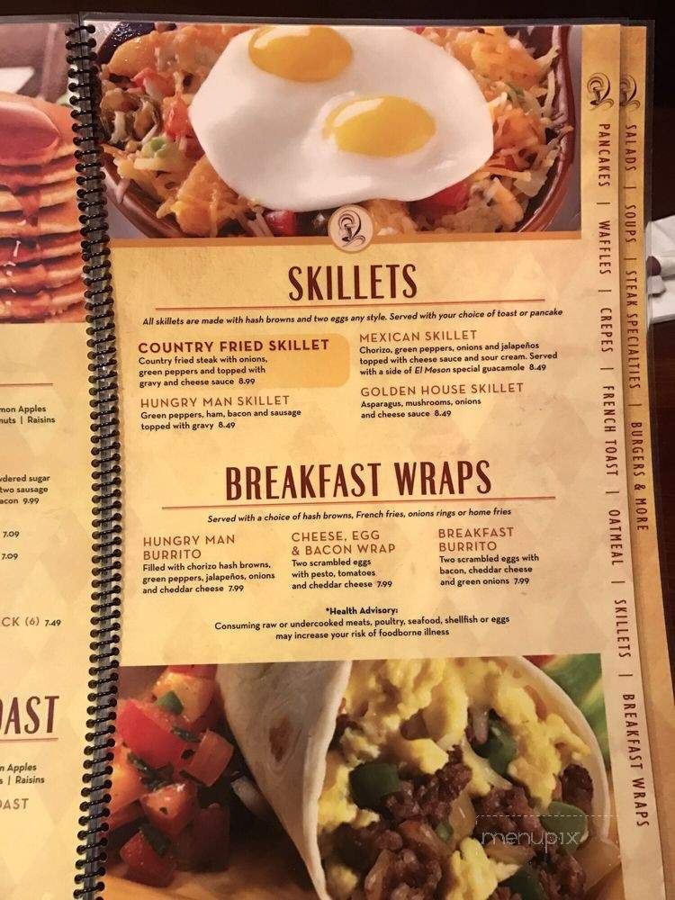 Gold Coffee Pancake House - Indianapolis, IN menu_pic