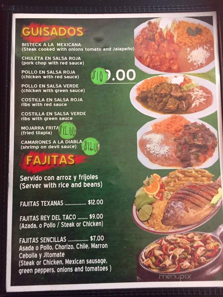 El Rey Del Taco - Indianapolis, IN menu_pic