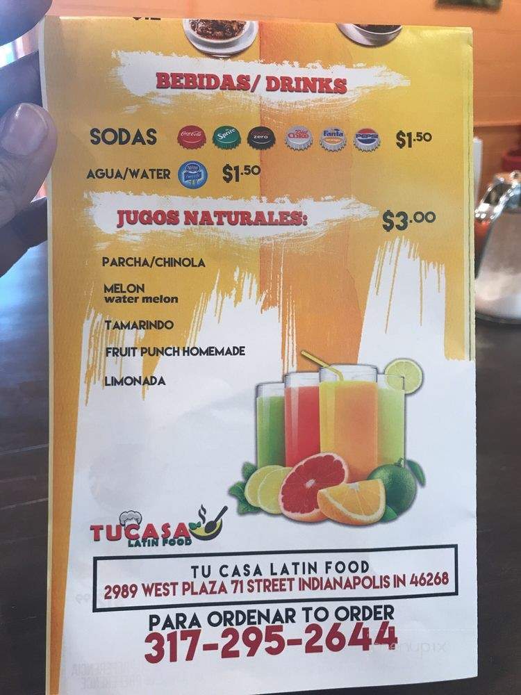 Tu Casa Latin Food - Indianapolis, IN menu_pic
