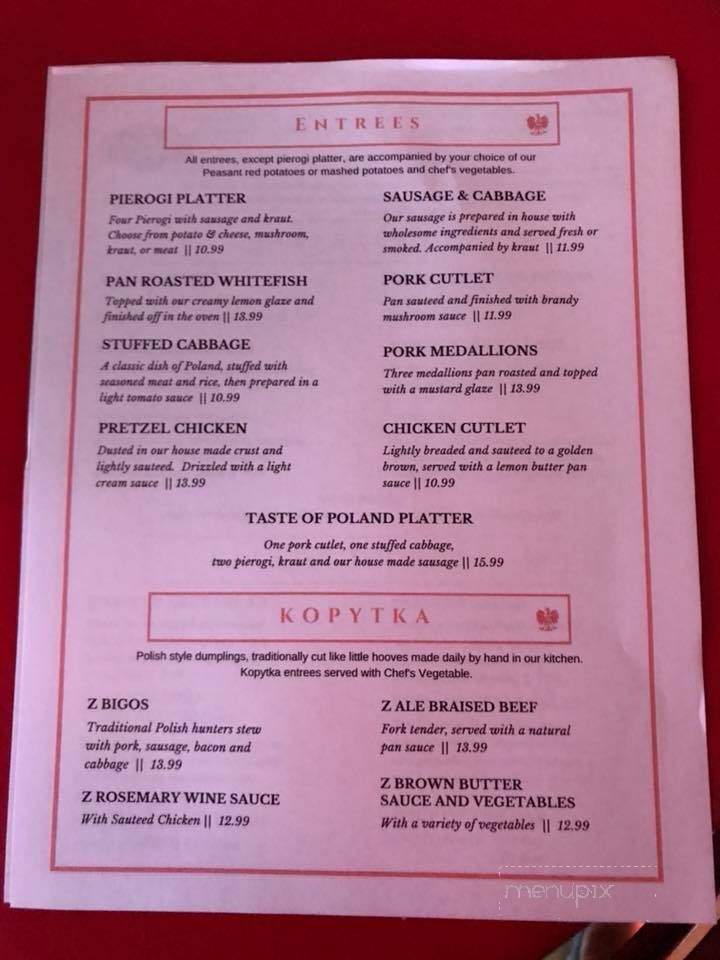 The Polish Peasant - Michigan City, IN menu_pic