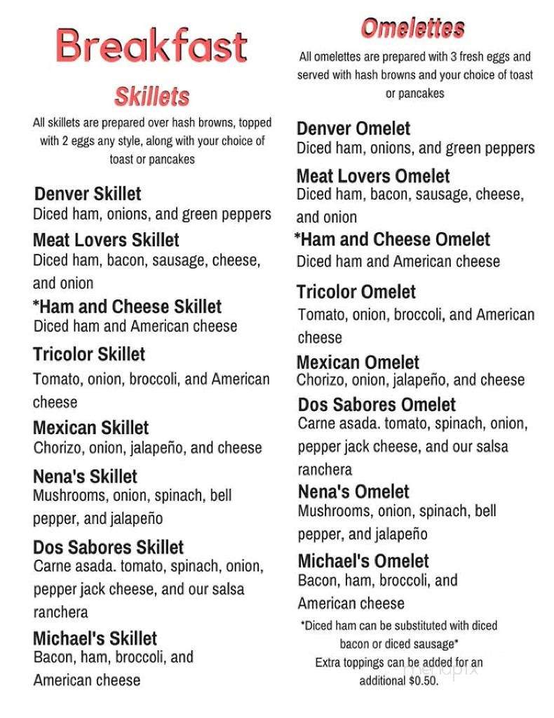 Dos Sabores - Whiting, IN menu_pic