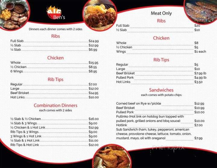 Big Ben's Bodacious Barbecue & Deli - Gary, IN menu_pic