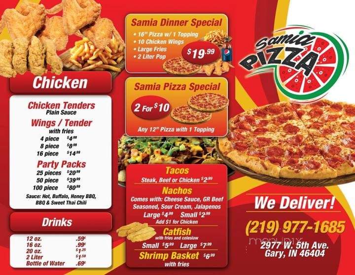 Samia Pizza - Gary, IN menu_pic