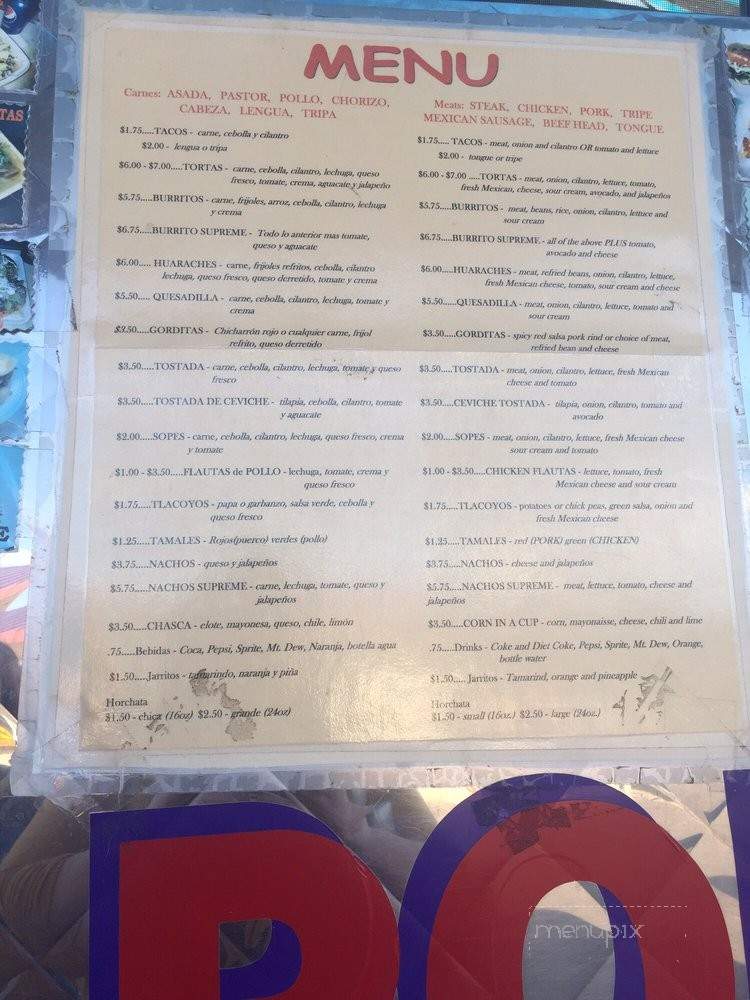 Tacos El Portal - Goshen, IN menu_pic