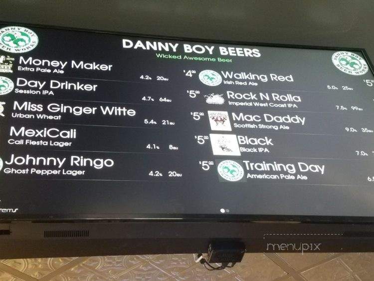 Danny Boy Draft Works - South Bend, IN menu_pic