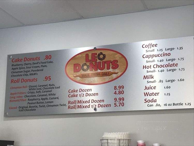 Leo Donuts - Fort Wayne, IN menu_pic