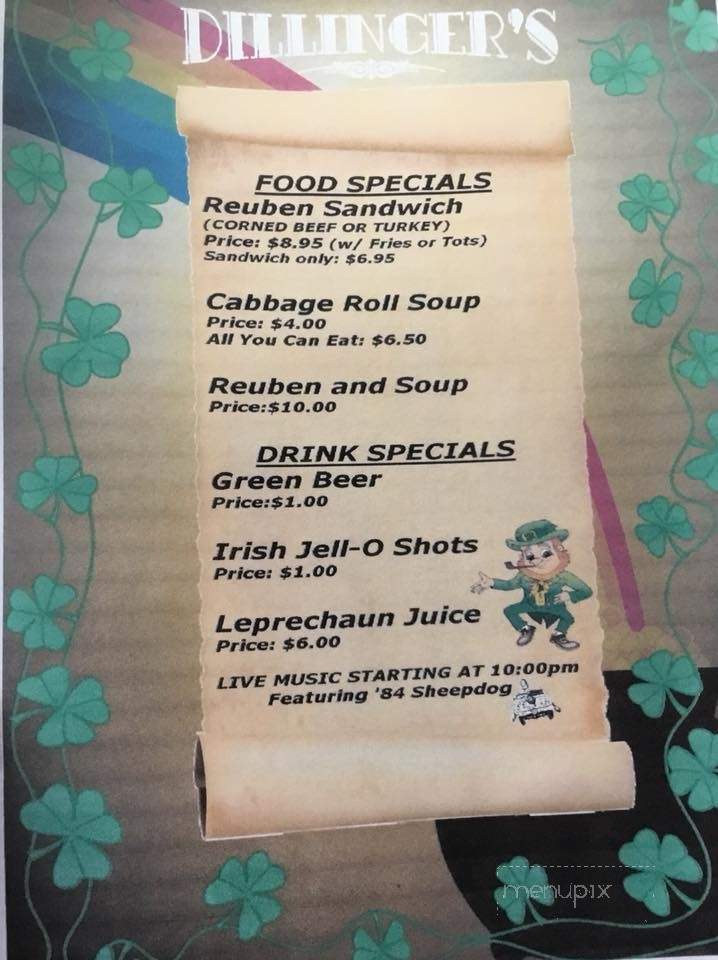 Dillinger's - Peru, IN menu_pic