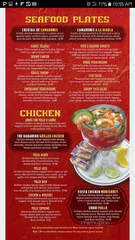 Habanero Grill and Cantina - Wabash, IN menu_pic