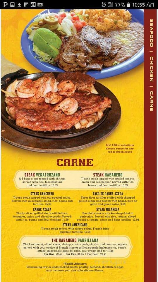Habanero Grill and Cantina - Wabash, IN menu_pic