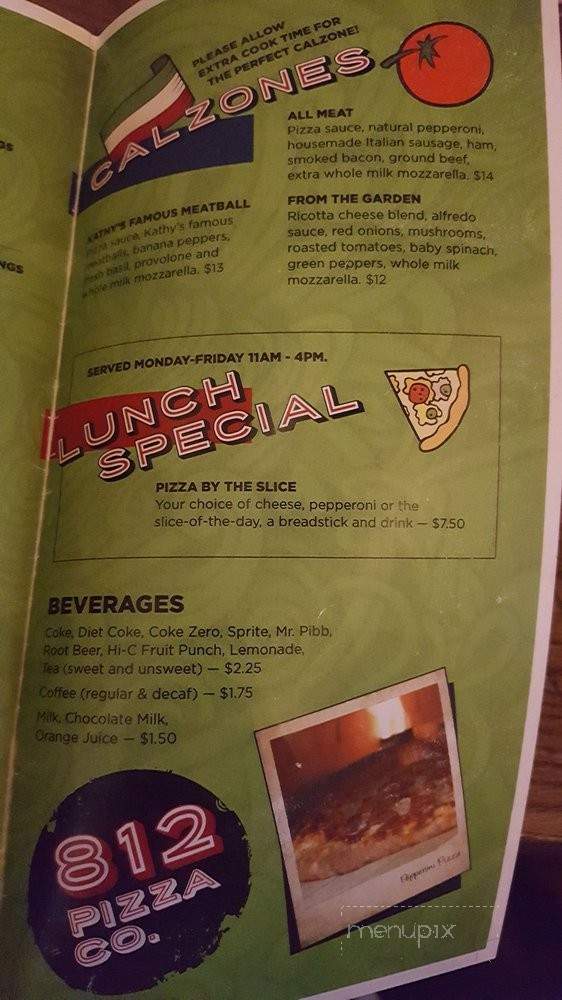 812 Pizza Company - Georgetown, IN menu_pic