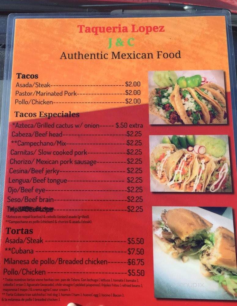 Taqueria Lopez J & C - Columbus, IN menu_pic