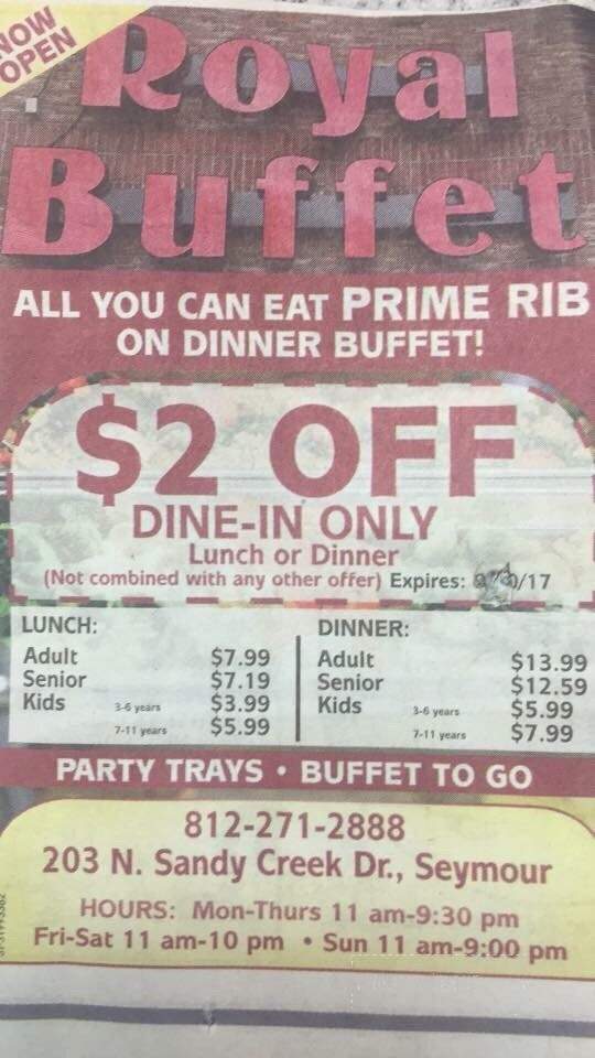 Royal Buffet - Seymour, IN menu_pic
