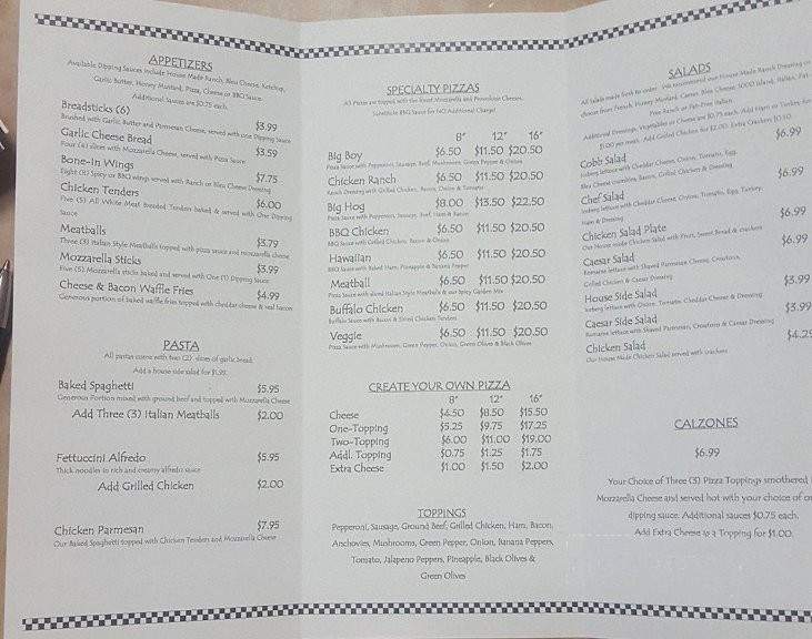 Big Boyz Pizza - Richmond, IN menu_pic