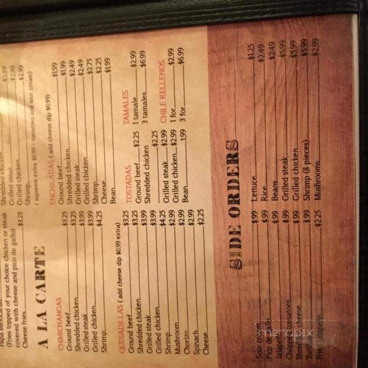 El Patron - Farmersburg, IN menu_pic
