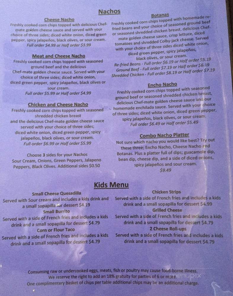 Little Mexico - Port Huron, MI menu_pic