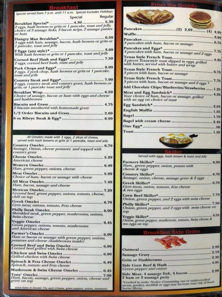 Tony's Coney Island & Grill - Huron Charter Township, MI menu_pic