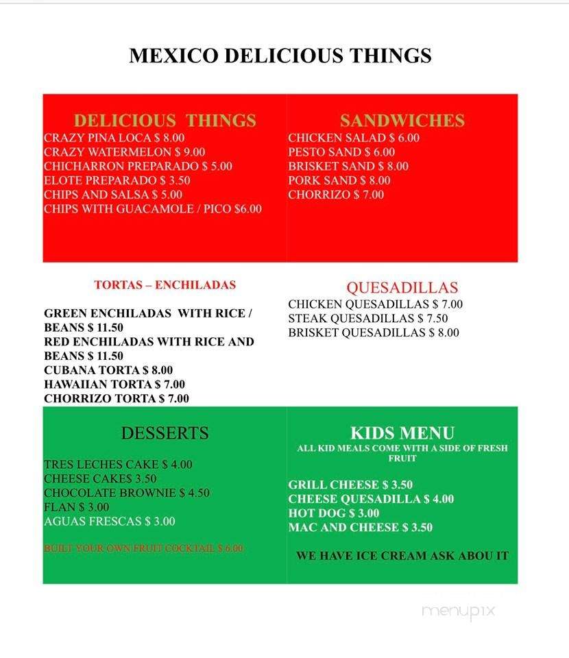 Mexico Delicious Things - Romulus, MI menu_pic