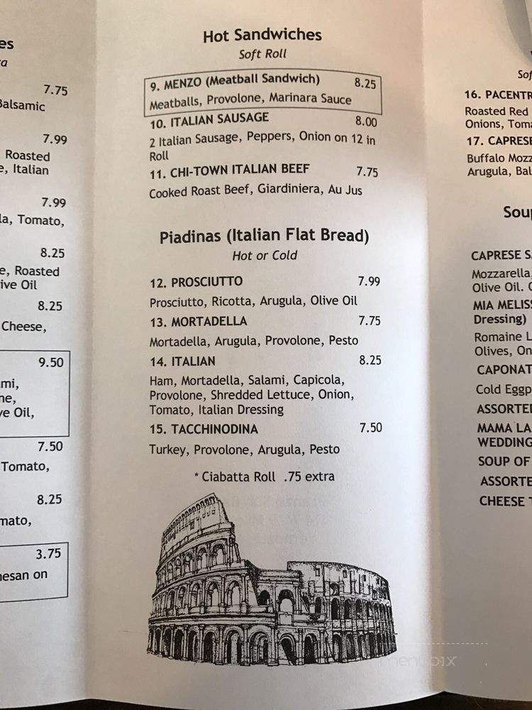 Pranzo Sub Bar - Ferndale, MI menu_pic