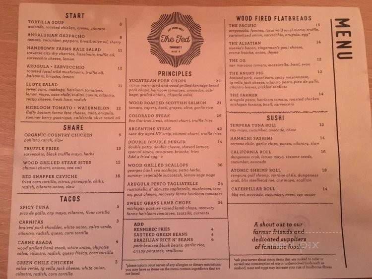 The Fed - Clarkston, MI menu_pic
