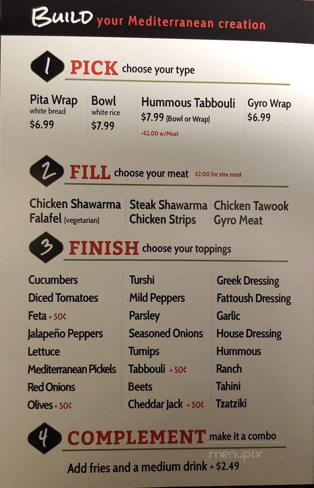 Mediterranean Station - Orion charter Township, MI menu_pic