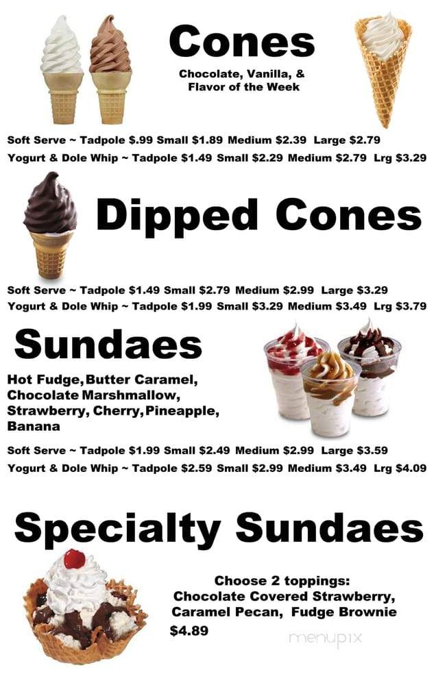 Lighthouse Creamery - Lexington, MI menu_pic