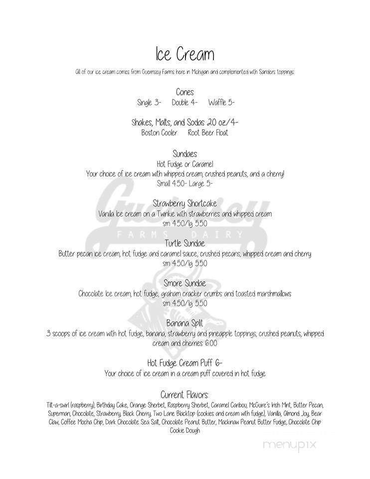 The Portly Pig - Port Sanilac, MI menu_pic