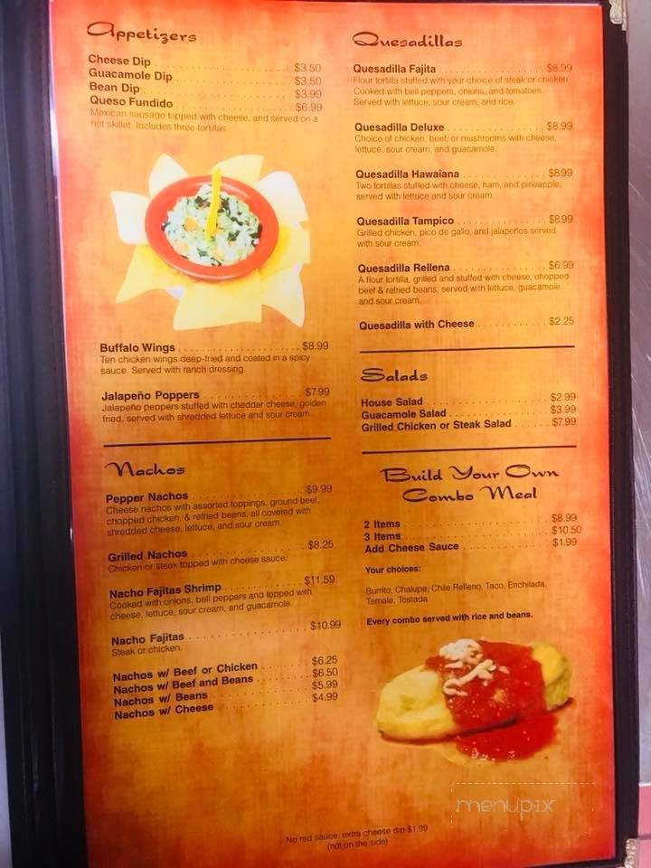 Pepper's Mexican Grill - Prudenville, MI menu_pic