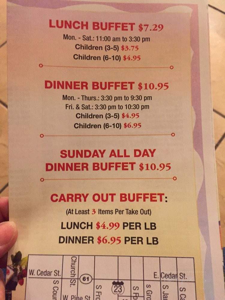 Great Wall Buffet - Standish, MI menu_pic