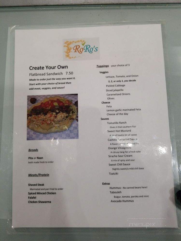 RoRo's - Bay City, MI menu_pic