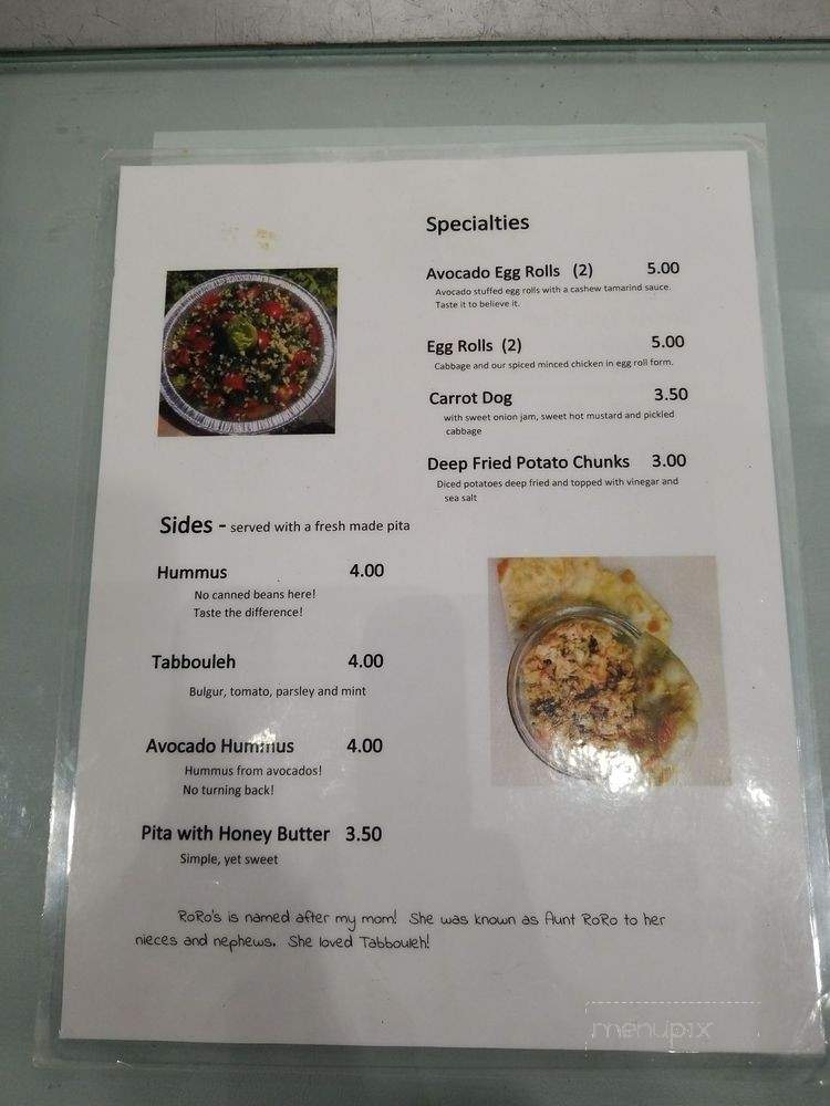 RoRo's - Bay City, MI menu_pic
