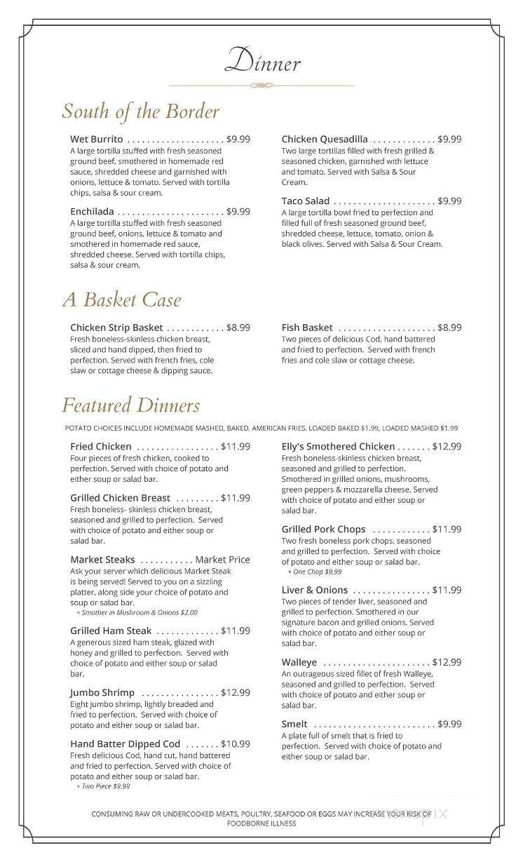 Elly May Dining - Weidman, MI menu_pic