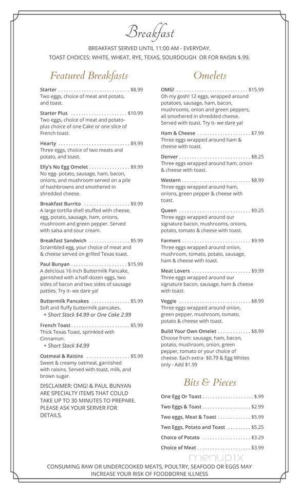 Elly May Dining - Weidman, MI menu_pic