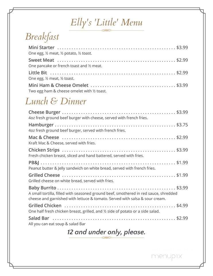 Elly May Dining - Weidman, MI menu_pic