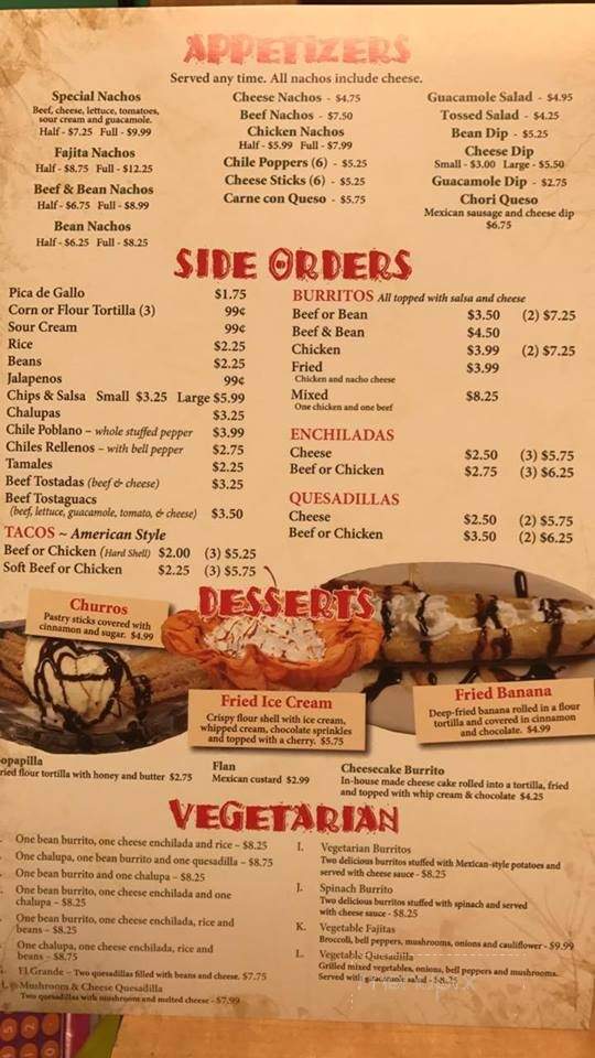 El Grande - Fremont, MI menu_pic