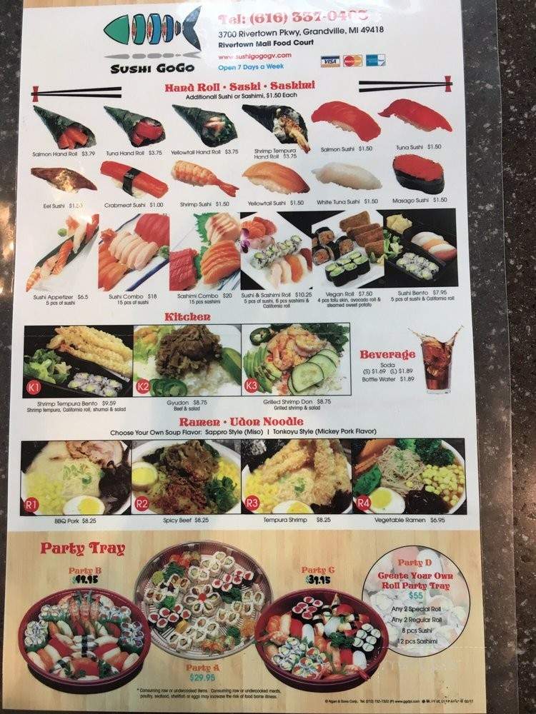 Sushi Gogo - Grandville, MI menu_pic
