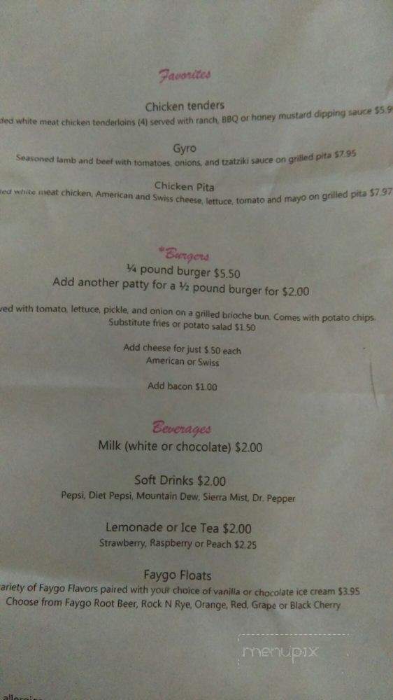 Brewsters Coney island - Ludington, MI menu_pic