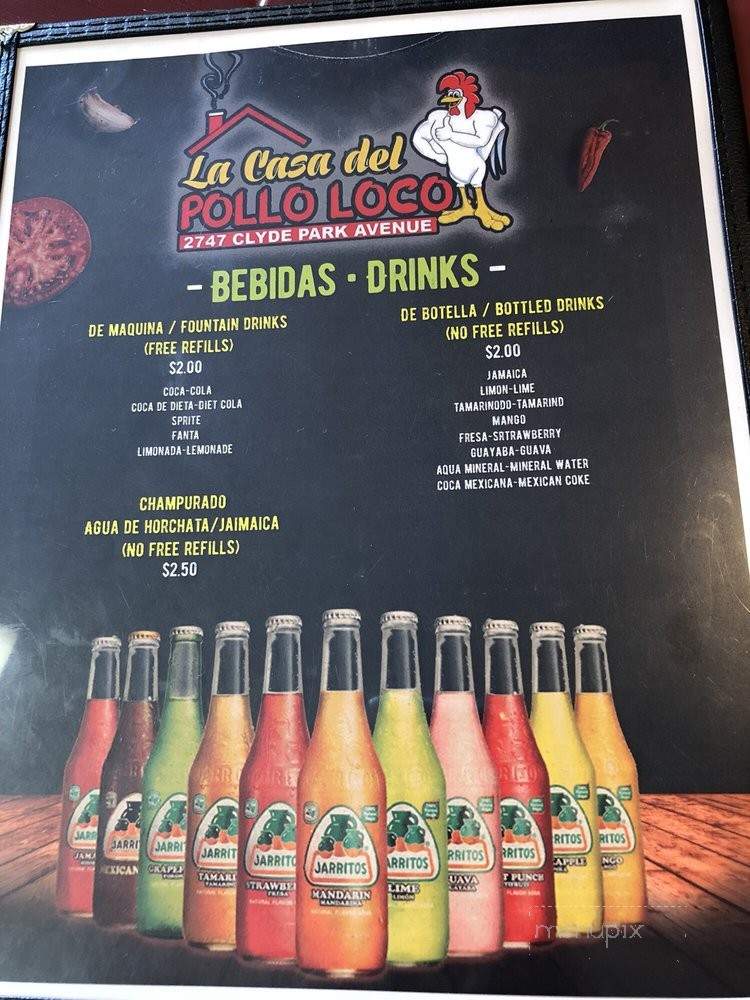 La Casa Del Pollo Loco - Grand Rapids, MI menu_pic