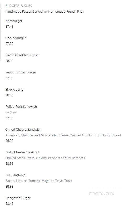 The Ole Soul - Kalkaska, MI menu_pic