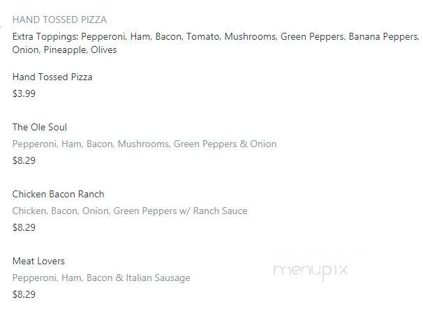 The Ole Soul - Kalkaska, MI menu_pic
