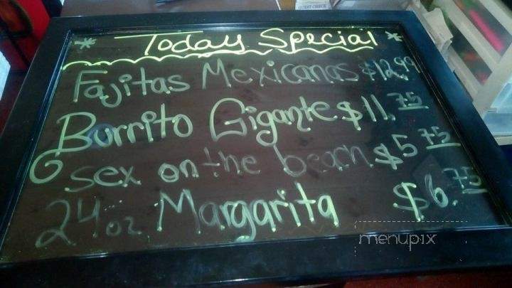 El Potrero - Lake City, MI menu_pic