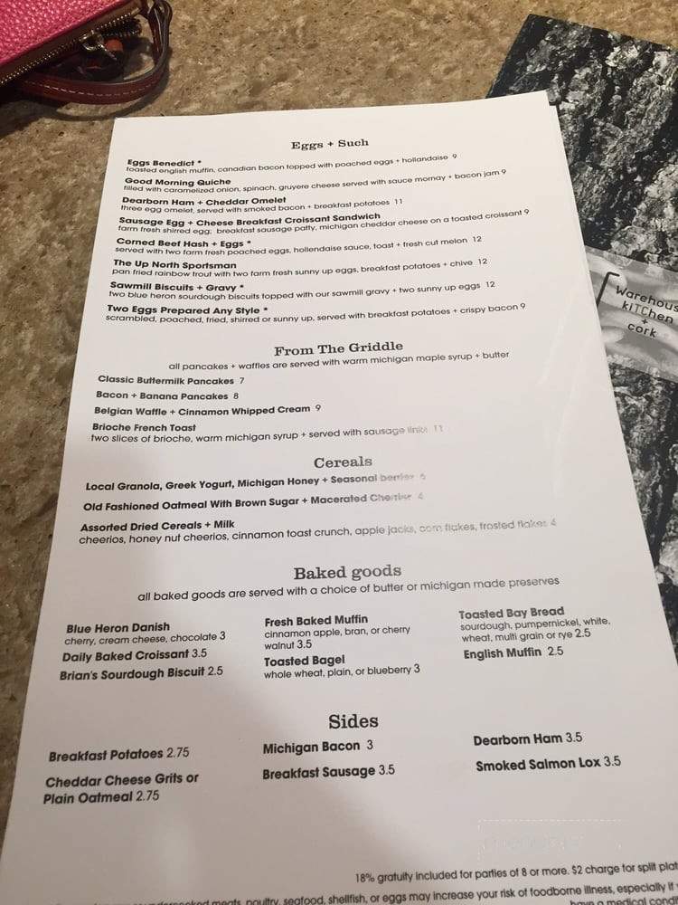 Warehouse KiTChen + Cork - Traverse City, MI menu_pic