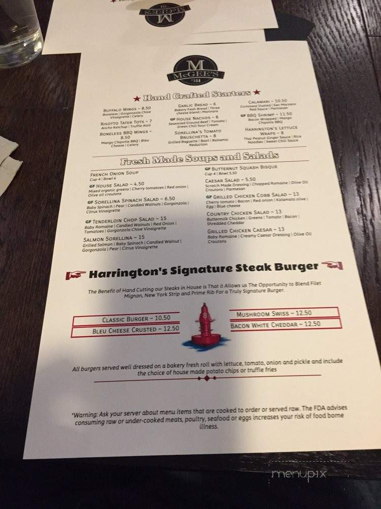 McGee's 31 - Traverse City, MI menu_pic
