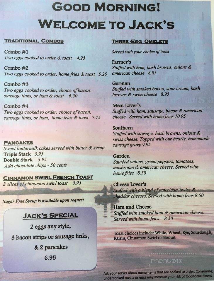 Jack's Grub & Pub - Brimley, MI menu_pic