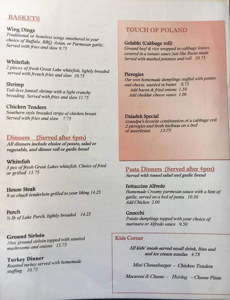 Jack's Grub & Pub - Brimley, MI menu_pic